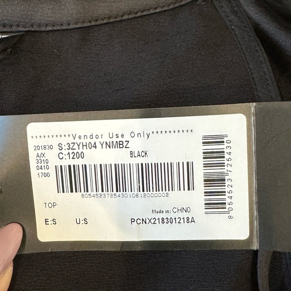 AX Armani Exchange Black Sleeveless Tank Top Blouse - Picture 11 of 11